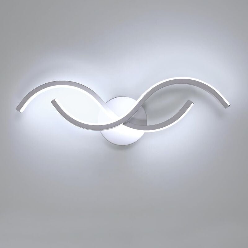 Goeco - Wandleuchte für den Innenbereich, moderne LED-Wandleuchte mit gebogenem Design, 15 w, 1687 lm, Acryl-Wandleuchte...