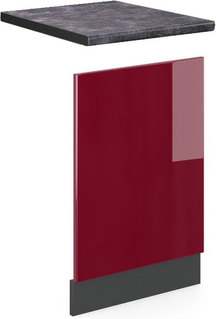 Thumbnail - Frontblende R-Line, Rot, 45 cm , ap Anthrazit Vicco