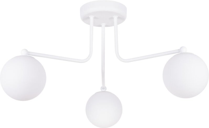 Moderne weiße Deckenleuchte mit Glaskugeln für Wohnzimmer oder Flur 3xG9 8W ASTRAL Sollux Lighting