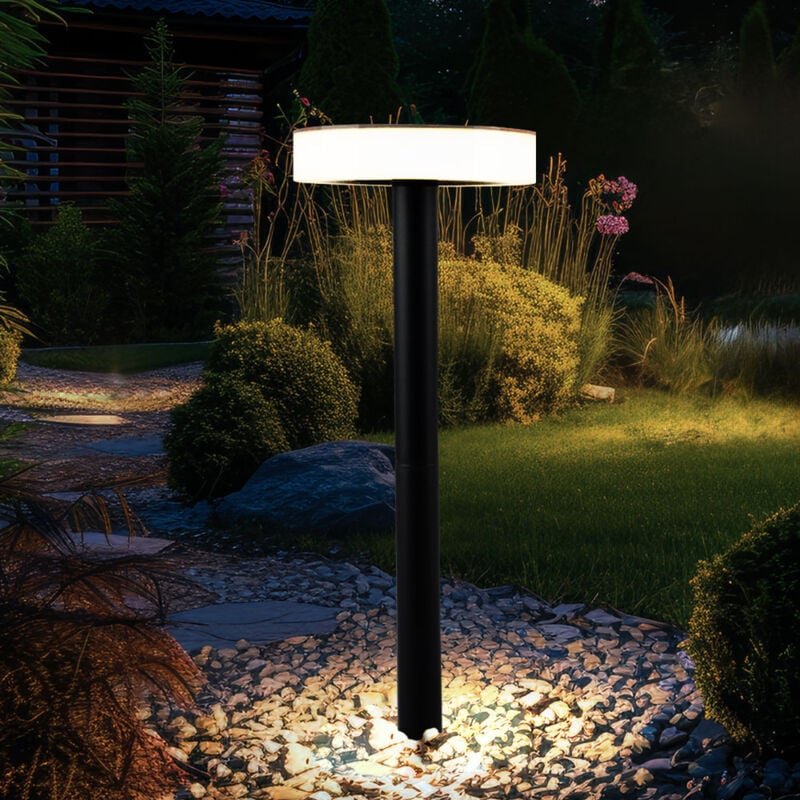 Wegleuchte Garten außen Außenleuchte Stecklampe Erdspieß Solarleuchte Akku, Kunststoff, schwarz opal, 1x led, DxH 15,3x5...
