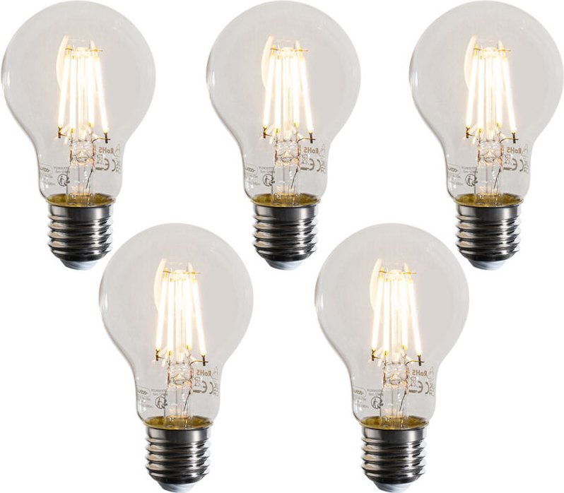 Luedd - 5er-Set E27 Dimmbare LED-Glühbirnen A60 Klar 4W 470 lm 2700K