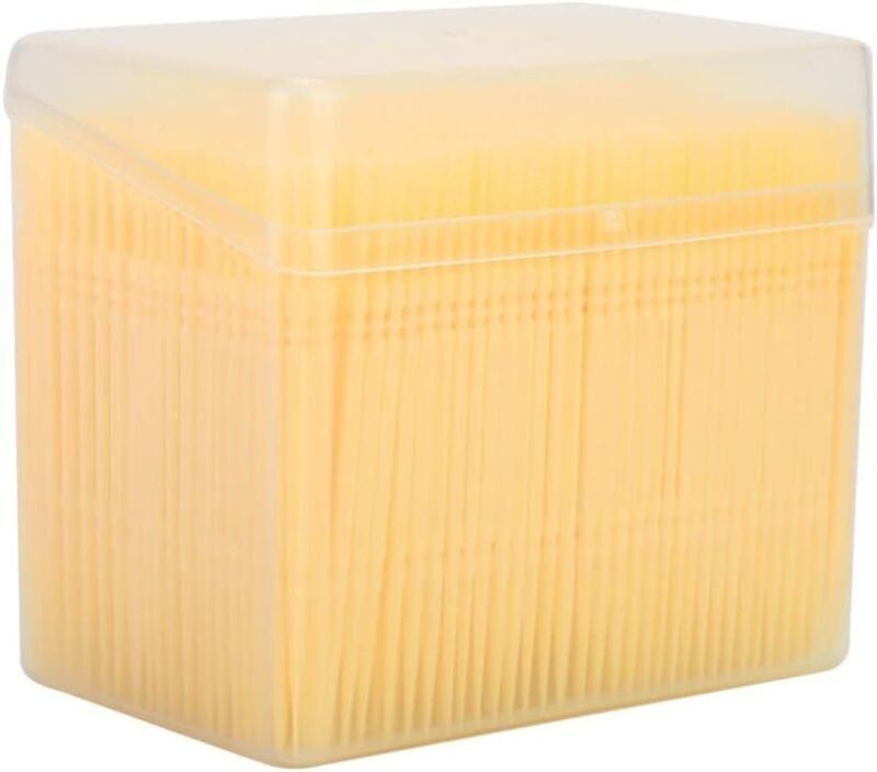 1100 Stück, Interdentalzahnstocher in transparenten Haltern, Doppelköpfiges Zahnreinigungsinstrument, Robust und sicher ...