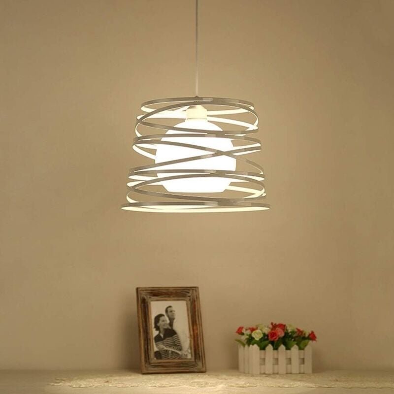 Nordische postmoderne Einzelkopf-E27-Eisenspiral-Deckenlampe, kleiner Kronleuchter, Restaurantbar, Internet C, einfache ...