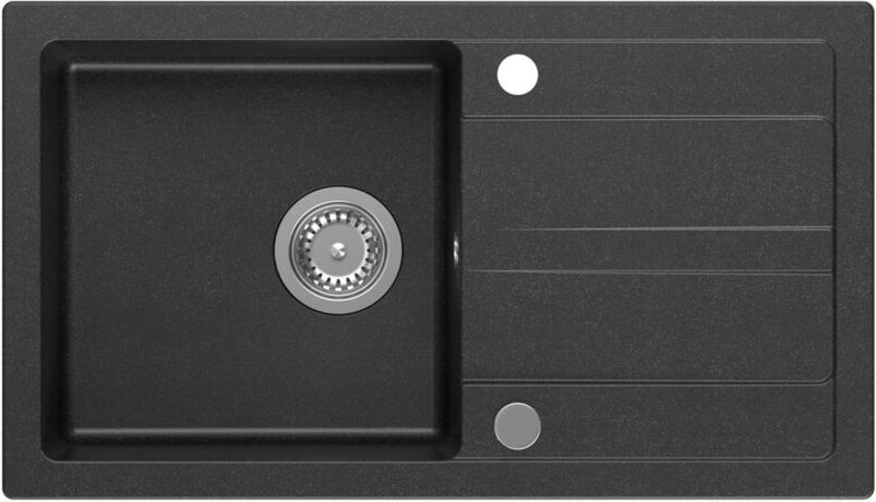 Sapho Abwäschen - Granitspüle, 78x44 cm, schwarz GR7204
