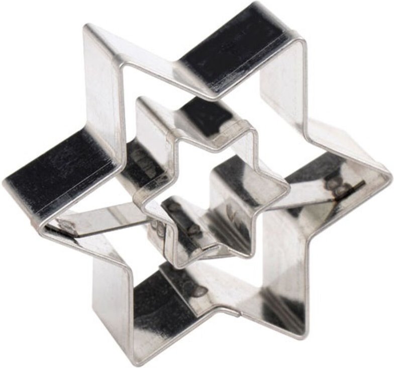 Ausstecher Stern Doppel 5 cm Edelstahl - Patisse