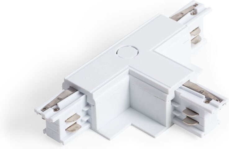 Ledkia - Verbinder 'Left Side' Typ t für 3-Phasenstromschiene Unterputz/ Einbau Aluminium Weiß