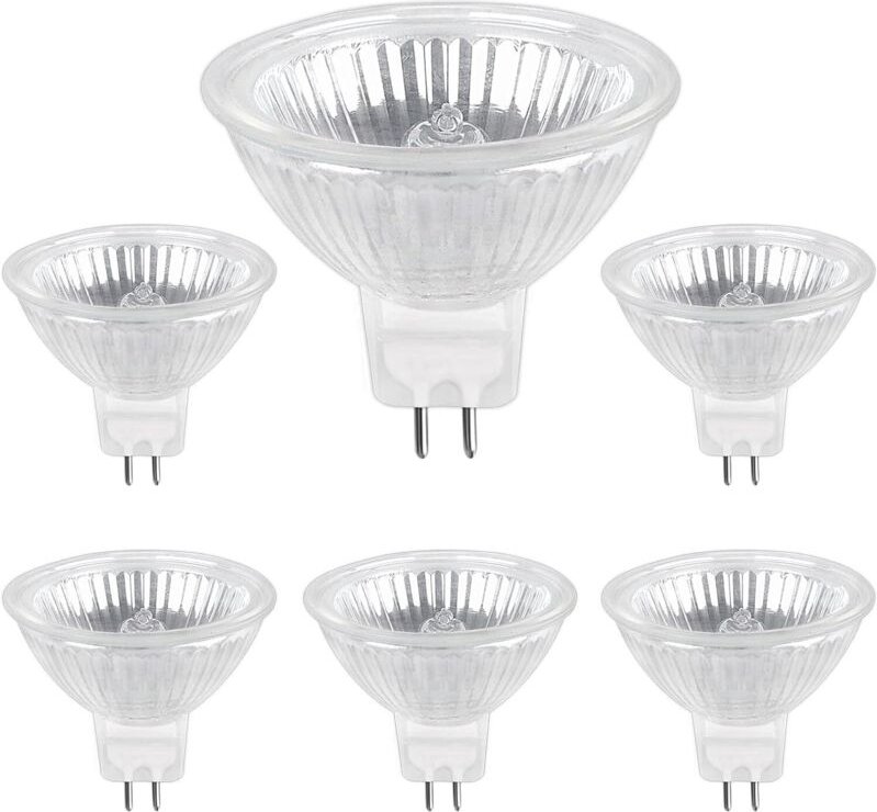 Halogenlampe GU5.3 35W 12V, 400lm Warmweiß 2700K Dimmbar, Halogen Spotlampe MR16, 6er-Pack