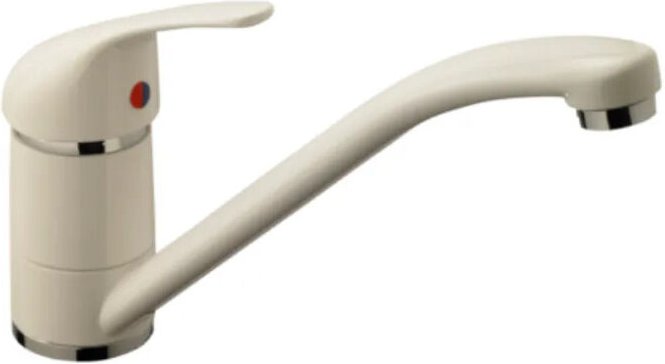 Kramer - Einloch-Küchenarmatur mit niedrigem Auslauf, Eco weiß glänzend