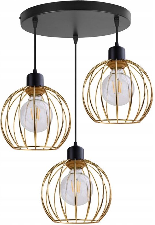 Deckenlampe Hängelampe Kronleuchter Golden Lampenschirm Loft