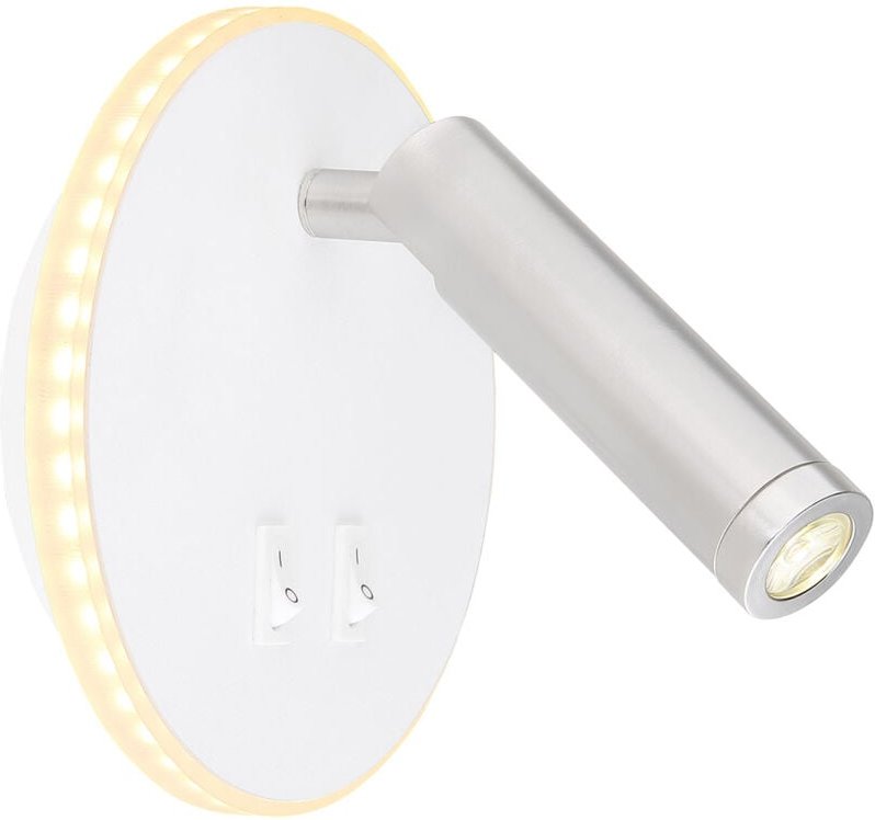 Thumbnail - Wandleuchte - Many - weiß - metall - ø 15cm - led - - Globo