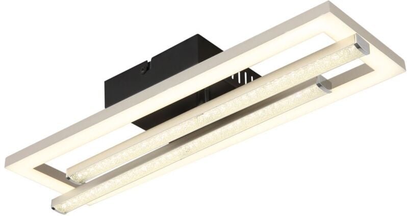 Globo Lighting - Deckenleuchte Kristallleuchte Designlampe led schwenkbar opal schwarz eckig