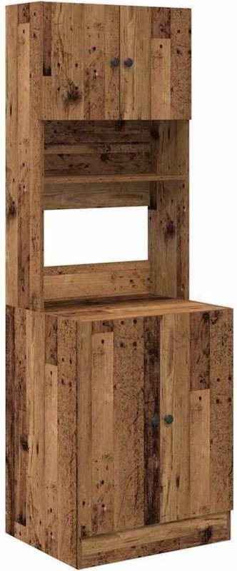 Küchenschrank mit Regal Altholz 60 x 50 x 180 cm Holzwerkstoff Vidaxl