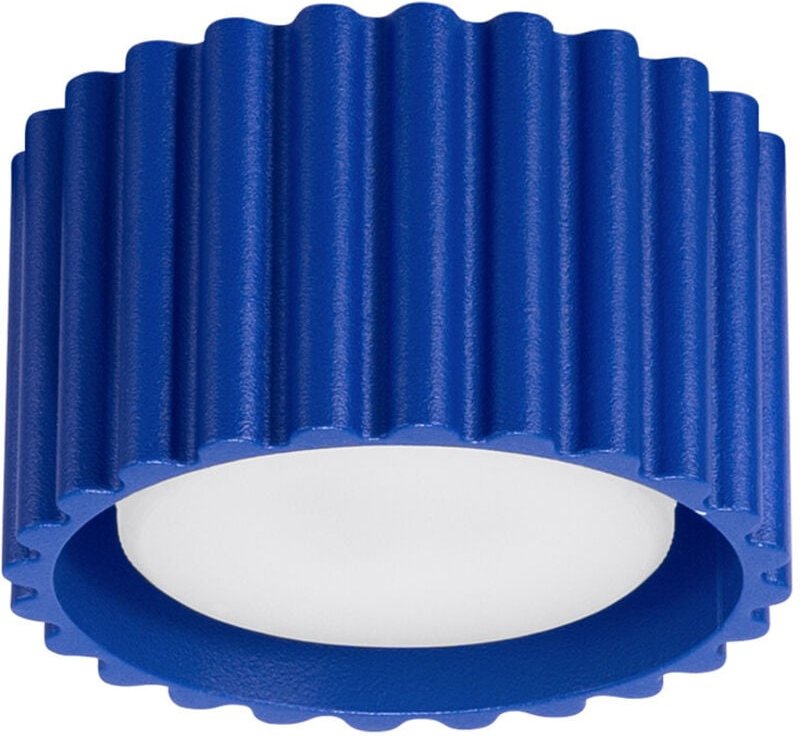 Moderner Rillendeckenstrahler, rund, ultramarin, 6 cm, 1xGX53 10W AURA Sollux Lighting