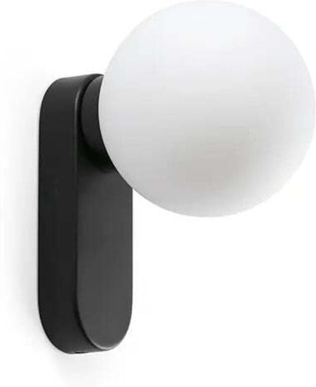 Mabe schwarze Wandleuchte mit Schalter 62830