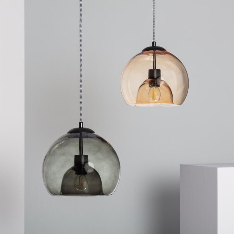 Ledkia - Pendelleuchte Glas Vaca Bernstein