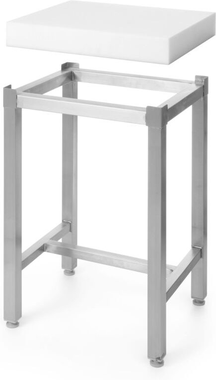 Polyethylen-Schneideblock 400 x 500 x 80 mm auf Stahlbasis - Hendi 505687