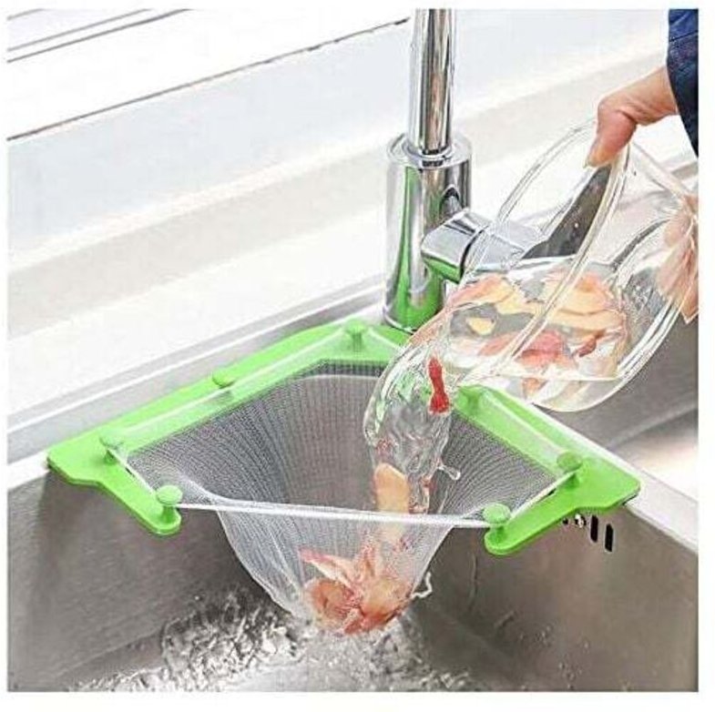 YMYNY Dreieckfilter mit DREI Halterungen, Spülbeckenfilterbeutel, Spülbeckennetz, für Küchenreste, feinmaschiger Filterk...