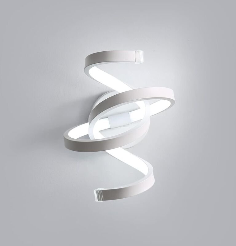 Wandlampe LED Moderne Innen, Silber Wandleuchte Kreative Minimalistische Wandbeleuchtung LED für Wohnzimmer Korridor Tre...