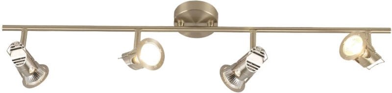 Globo Lighting - Deckenleuchte Spotleiste Deckenlampe silber Wohnzimmerleuchte mit verstellbaren Strahlern, nickel matt,...