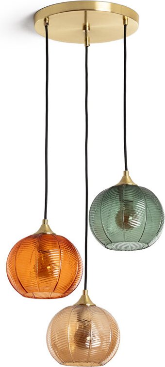 Efectoled - Pendelleuchte Glas Tri Klimt Mehrfarbig