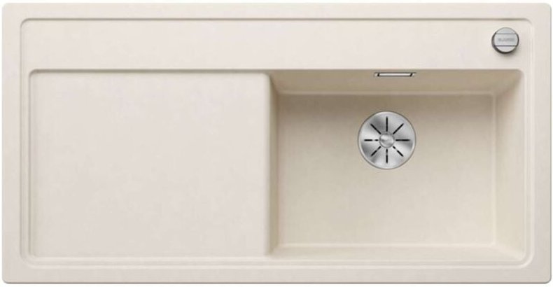 Blanco Zenar XL 6 - Silgranitspüle, 100x51 cm, mit Ablaufsystembedienung, InFino, soft weiß 527189