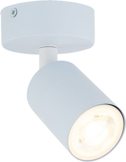 Licht-erlebnisse - Kinderzimmerleuchte Metall GU10 verstellbar 13 cm breit Hellblau rund Kinderzimmerlampe