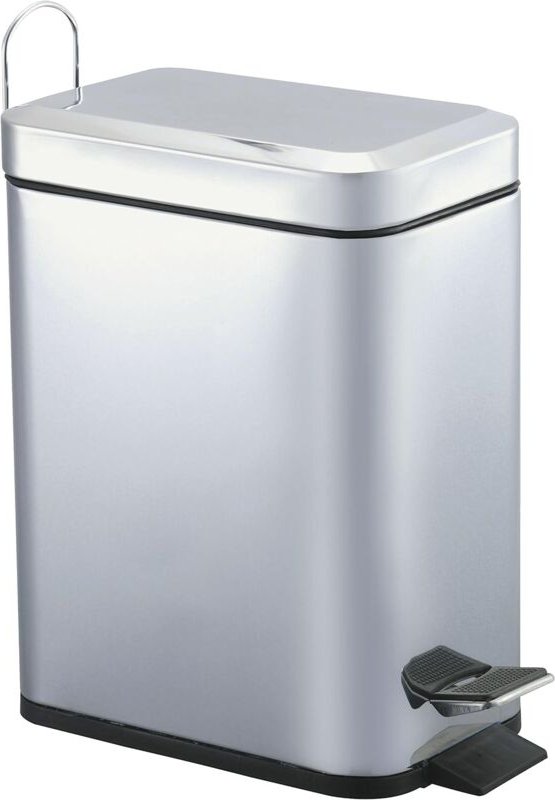 King Home RECHTECKIGER STAHL-ABFLUSS MIT PEDAL LT. 5 14x23x29h cm