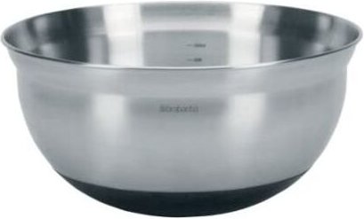 Brabantia 363863 - Schale, 3 l, Stahl mattiert, schwarzer Boden