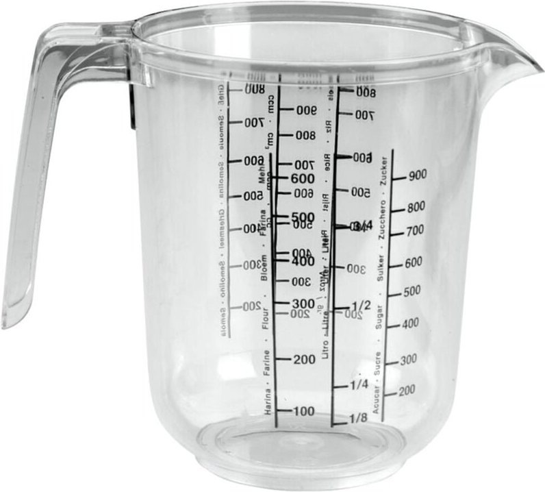 Messbecher Kunststoff 1,0 l transparent