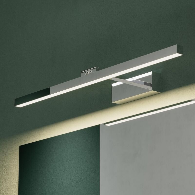 Spiegelleuchte 60cm led Badlampe Spiegellampe, 4000K Badezimmer Lampe 180° Drehbar Chrom 14W Strahlenschön - Mai&mai