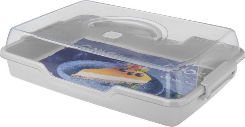 Kekskuchenbehälter, grau, 43,5 x 29,5 cm, Galicien