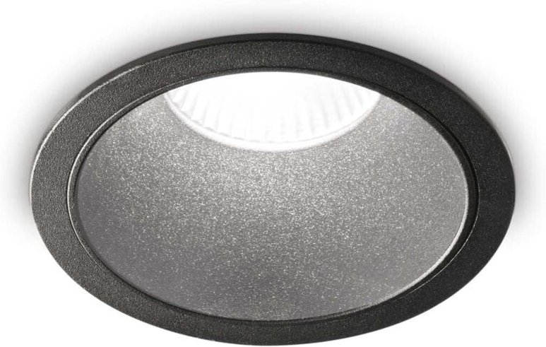 Ideal Lux GAME Integriertes rundes LED-Einbau-Downlight, Schwarz, 1100 lm, 3000 K