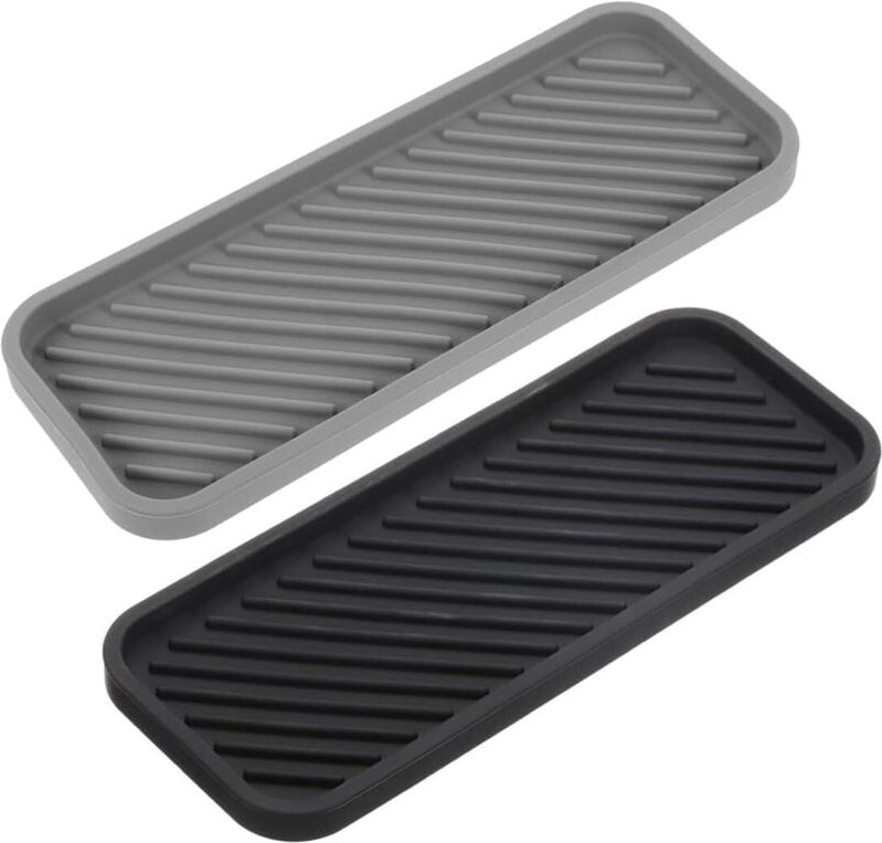 Set mit 2 Silikon-Spülbecken-Organizern, 22,5 cm x 8,7 cm, Schwammhalter, Küchen- und Badezimmer-Organizer für Schwämme,...