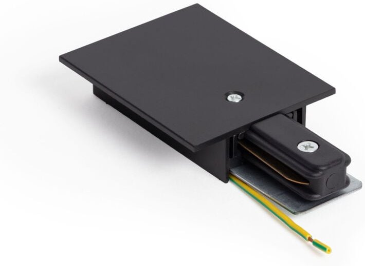 Ledkia - Einphasiger Netzanschluss für 1-Phasenstromschienen aus Aluminium Schwarz