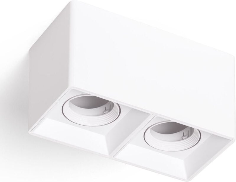 Efectoled - Deckenleuchte Eckig Doppelt Space Weiß