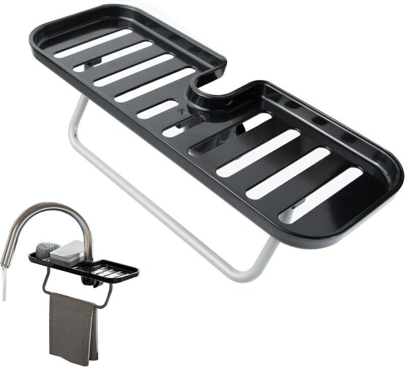 Set mit 2 hängenden Schwammhaltern für die Küchenspüle - Bohrfreie Montage, geeignet für Küchen- und Badezimmerspülen, z...