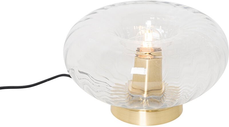Art-Deco-Tischlampe Gold mit Glas - Ayesha
