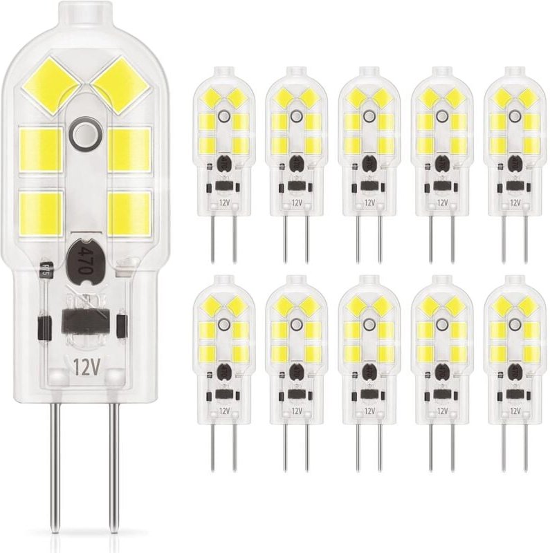 Thumbnail - Memkey - G4 LED-Glühbirne, 1,5 w, 120 lm, ac/dc 12 v, Leuchtmittel, entspricht 20 w Halogen, Tageslicht 6000 k, nicht di...
