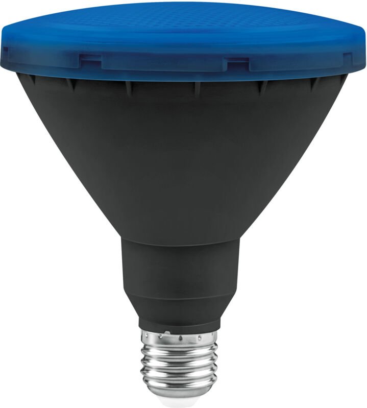 Alfa - LED-Gartenlampe Par38 IP65 Matel E27 15W Blau