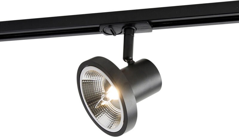 Moderne 1-phasige Schienenstrahler Schwarz GU10 111mm - Iconic Jeany