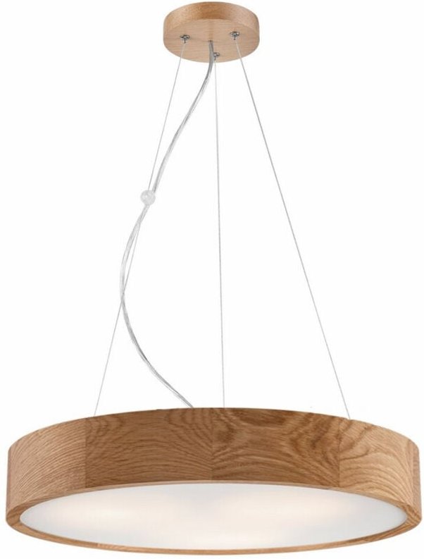 Lamkur Zylindrische Pendel-Deckenleuchte Eiche, 3x E27