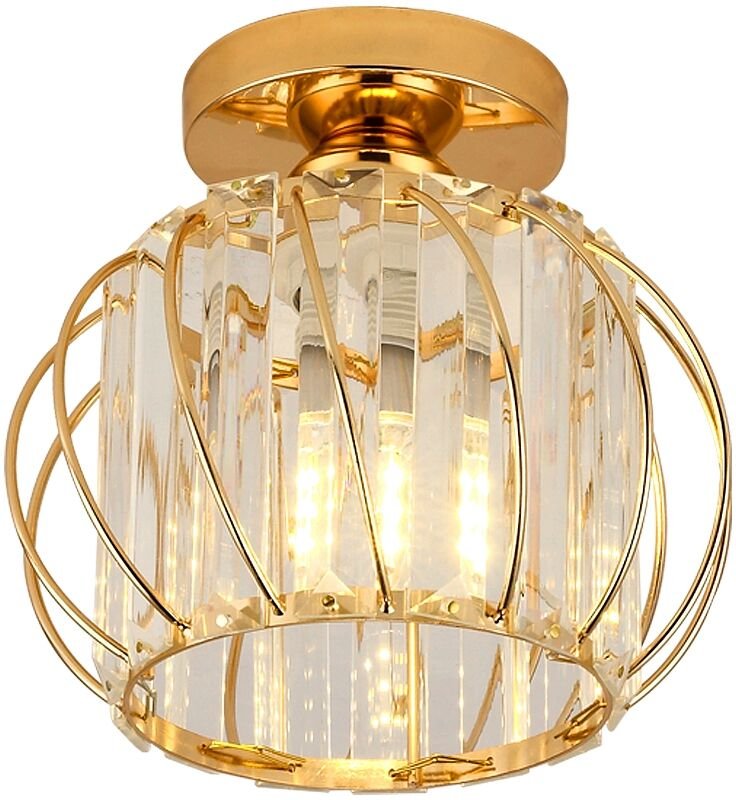 Luxuriöse kristall-deckenleuchte mit goldenem rand - Comely