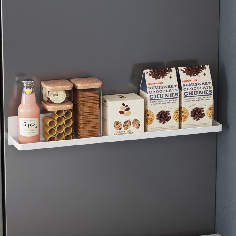 doporro Gewürzregal Magnetisch, Gewürz Organizer, Magnetic Küchenregal für Kühlschrank, Duschablage ohne Bohren, Badezim...