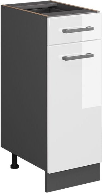 Vicco - Küchenunterschrank R-Line, Weiß Hochglanz, 30 cm ohne Arbeitsplatte