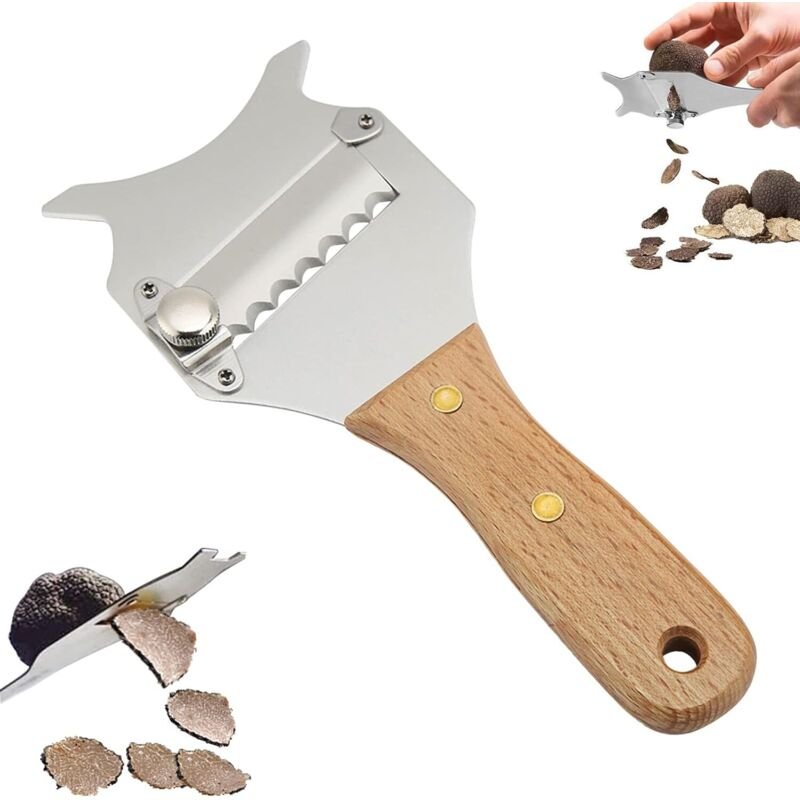 Trüffelschneider, Käseschneider, verstellbarer Edelstahl mit Aufhängelöchern, geeignet zum Schneiden von Gemüse, Knoblau...