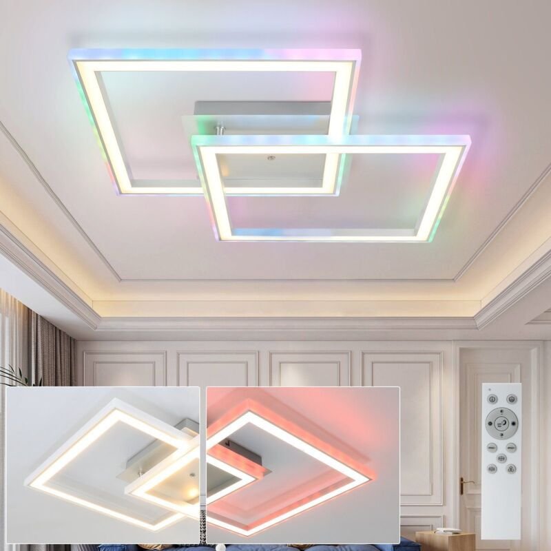 Thumbnail - Deckenlampe led Deckenleuchte Wohnzimmer - Schlafzimmerlampe rgb Farbwechsel Dimmbar Wohnzimmerlampe Modern Flurlampe mi...