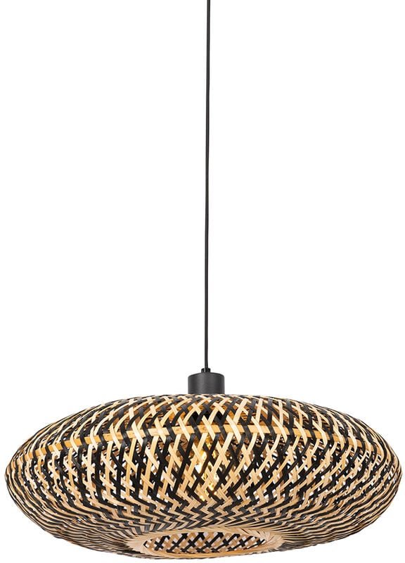 Orientalische Hängelampe schwarzer Bambus 50 cm - Ostrava