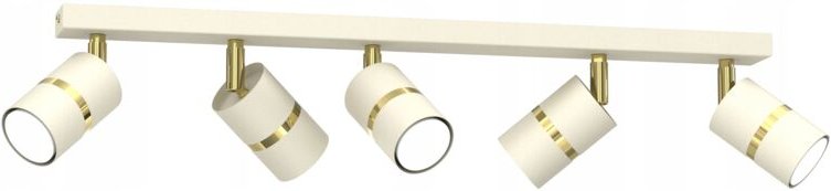 Thumbnail - Deckenleuchte Kronleuchter Plafon Rohr Metall Led Gu10 Beige Gold Spot Rohr