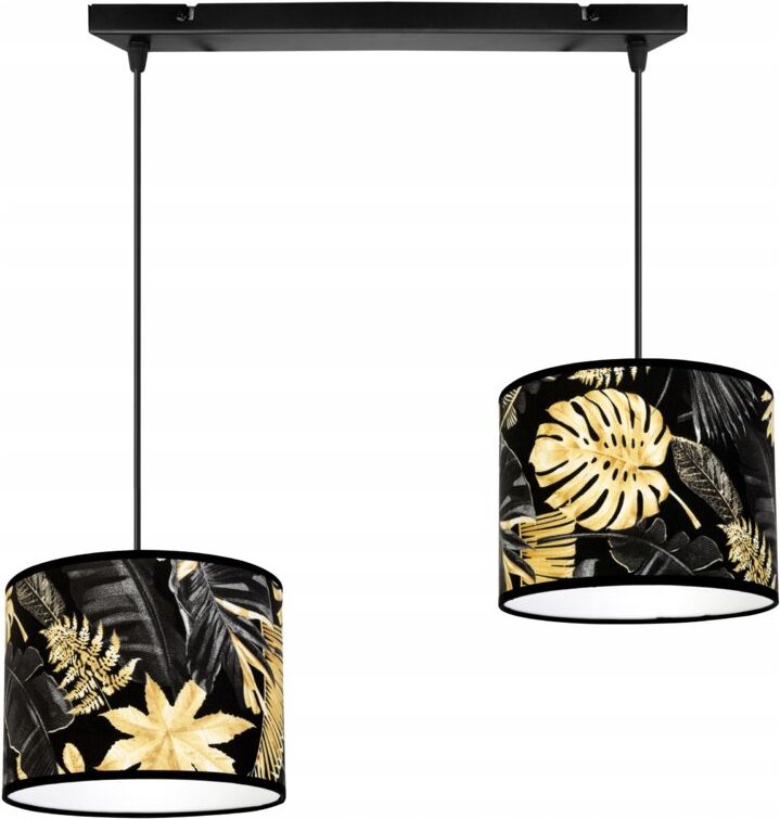 Deckenhängelampe, Lampenschirm, Goldene Blumen, Led