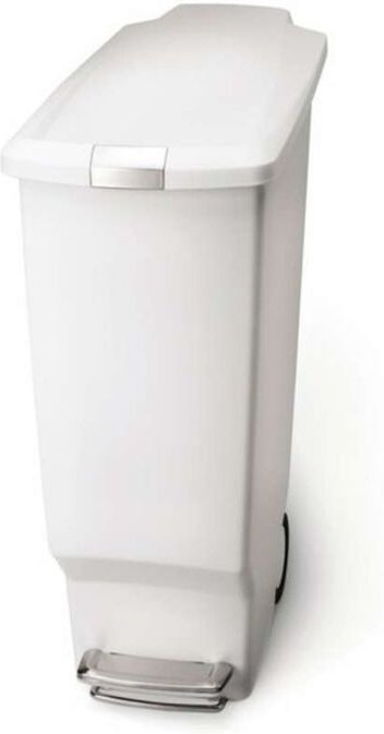 Simplehuman - Mülleimern - Abfalleimer Slim 40 l, Weiß CW1362